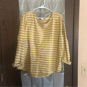 3/$10 Yellow Striped Women's Top